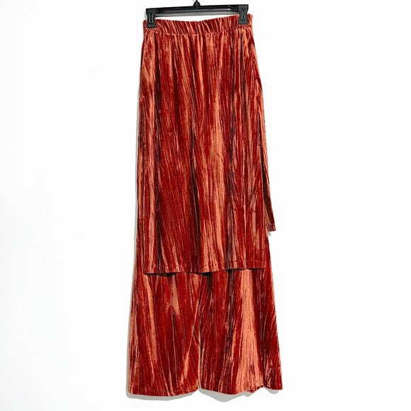 Zara Nwt Velvet High-Waist Skort Pants/Skirt - Picture 4 of 13